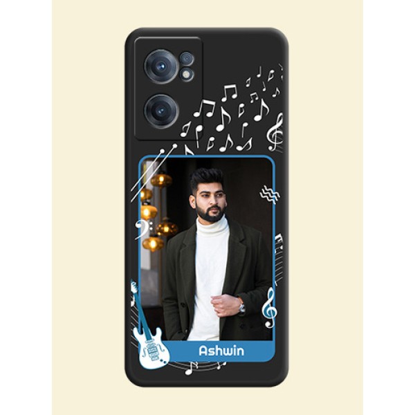 Musical Theme Design with Text on Photo on Space Black Soft Matte Mobile Case - OnePlus Nord CE 2 5G Musical Theme Design with Text on Photo on Space Black Soft Matte Mobile Case - OnePlus Nord CE 2 5G