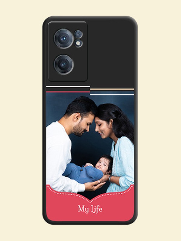 Classic Plain Design with Name on Photo on Space Black Soft Matte Phone Cover - OnePlus Nord CE 2 5G