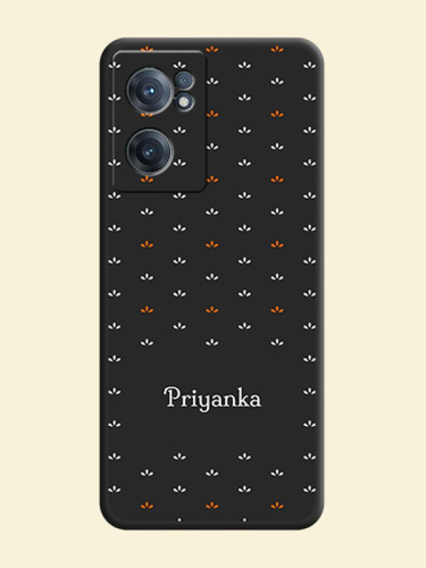Simple Pattern With Custom Text On Space Black Personalized Soft Matte Phone Covers -Oneplus Nord Ce 2 5G
