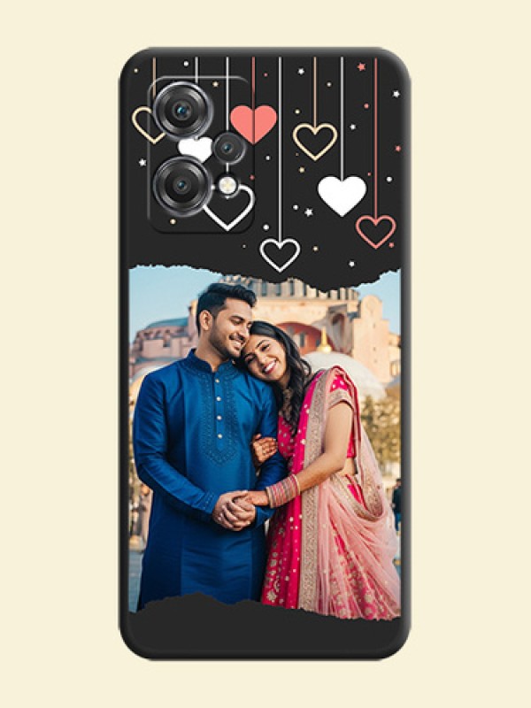 Love Hangings with Splash Wave Picture on Space Black Custom Soft Matte Phone Back Cover - OnePlus Nord CE 2 Lite 5G