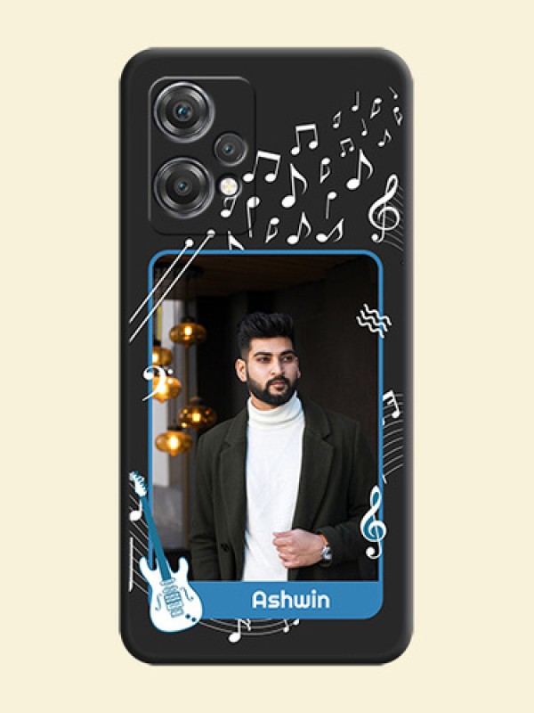 Musical Theme Design with Text on Photo on Space Black Soft Matte Mobile Case - OnePlus Nord CE 2 Lite 5G