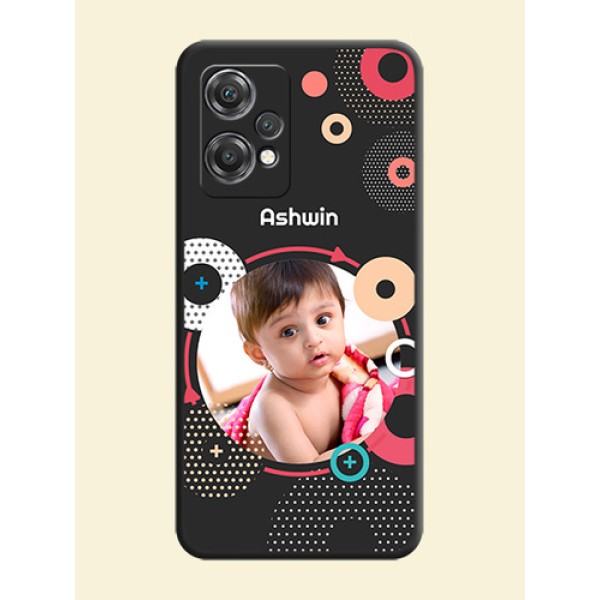 Multicoloured Round Image on Personalised Space Black Soft Matte Cases - OnePlus Nord CE 2 Lite 5G Multicoloured Round Image on Personalised Space Black Soft Matte Cases - OnePlus Nord CE 2 Lite 5G
