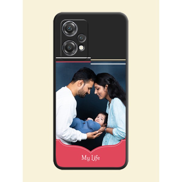Classic Plain Design with Name on Photo on Space Black Soft Matte Phone Cover - OnePlus Nord CE 2 Lite 5G Classic Plain Design with Name on Photo on Space Black Soft Matte Phone Cover - OnePlus Nord CE 2 Lite 5G