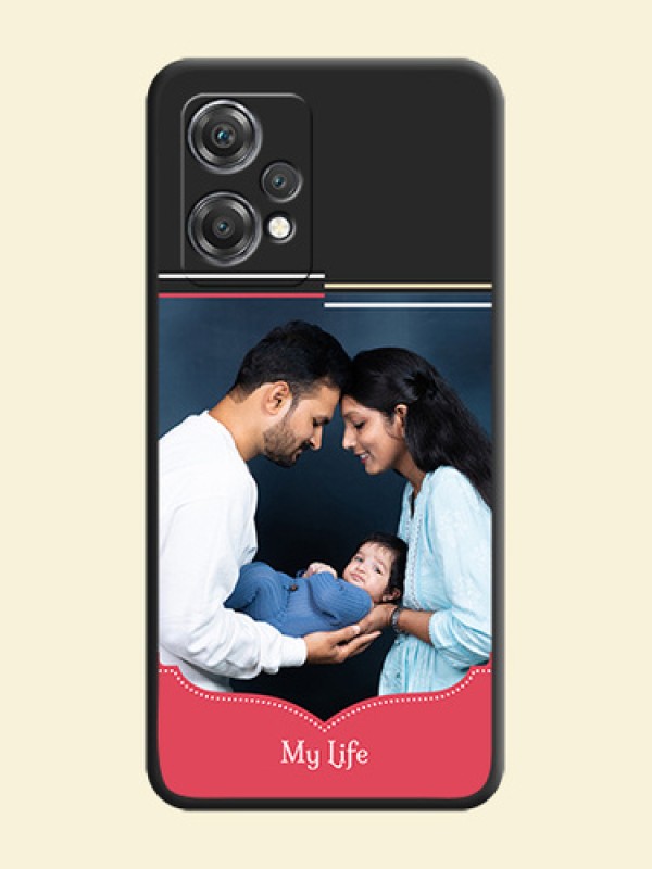 Classic Plain Design with Name on Photo on Space Black Soft Matte Phone Cover - OnePlus Nord CE 2 Lite 5G