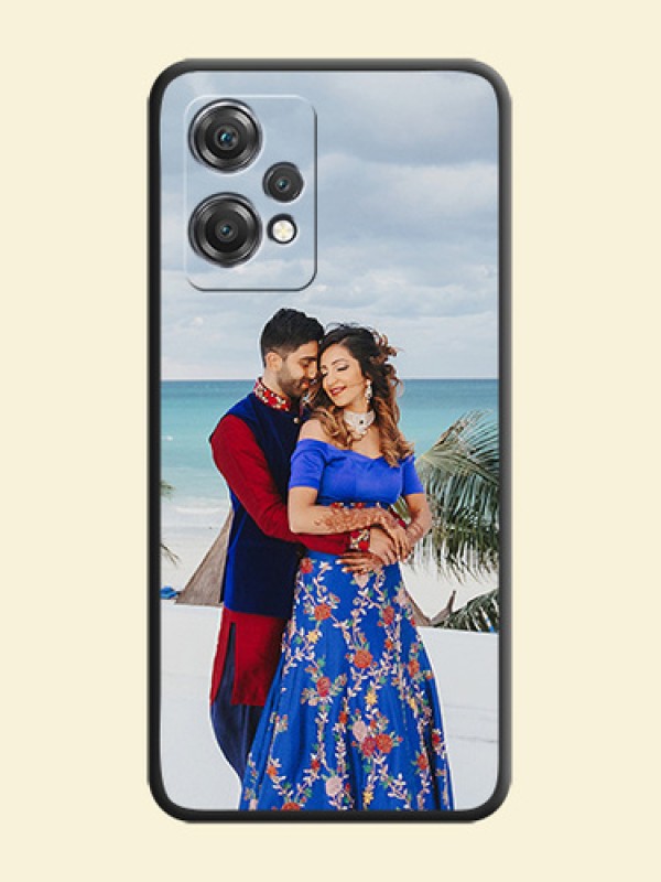 Full Single Pic Upload On Space Black Personalized Soft Matte Phone Covers -Oneplus Nord Ce 2 Lite 5G