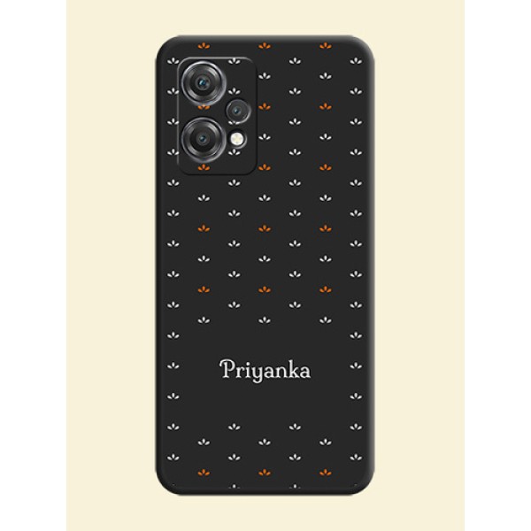 Simple Pattern With Custom Text On Space Black Personalized Soft Matte Phone Covers -Oneplus Nord Ce 2 Lite 5G Simple Pattern With Custom Text On Space Black Personalized Soft Matte Phone Covers -Oneplus Nord Ce 2 Lite 5G