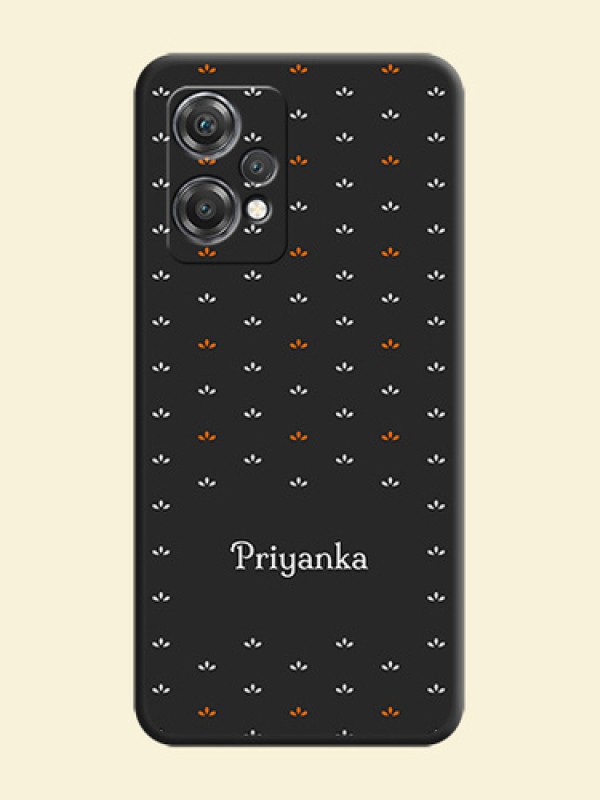 Simple Pattern With Custom Text On Space Black Personalized Soft Matte Phone Covers -Oneplus Nord Ce 2 Lite 5G