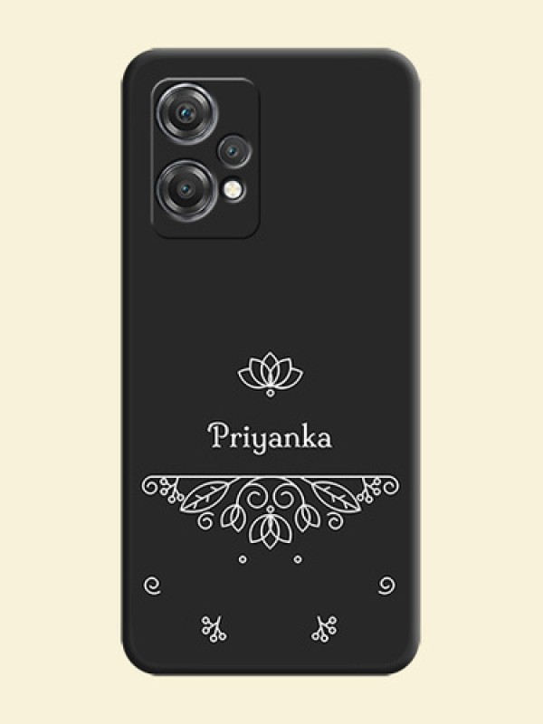 Lotus Garden Custom Text On Space Black Personalized Soft Matte Phone Covers -Oneplus Nord Ce 2 Lite 5G