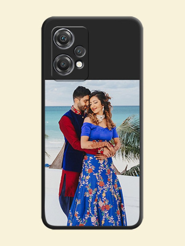 Image Upload With Space Black Color On Custom Soft Matte Mobile Back Cover - OnePlus Nord Ce 2 Lite 5G