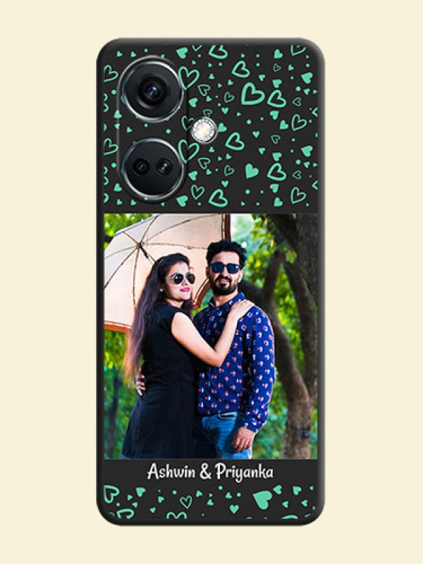 Sea Green Indefinite Love Pattern - Photo on Space Black Soft Matte Mobile Cover - OnePlus Nord CE 3 5G