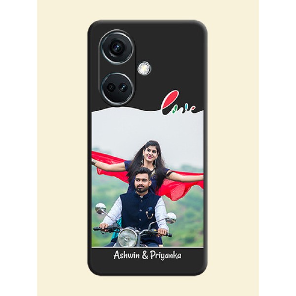 Fall in Love Pattern with Picture - Photo on Space Black Soft Matte Mobile Case - OnePlus Nord CE 3 5G Fall in Love Pattern with Picture - Photo on Space Black Soft Matte Mobile Case - OnePlus Nord CE 3 5G