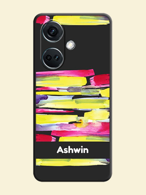 Brush Coloured on Space Black Personalized Soft Matte Phone Covers - OnePlus Nord CE 3 5G