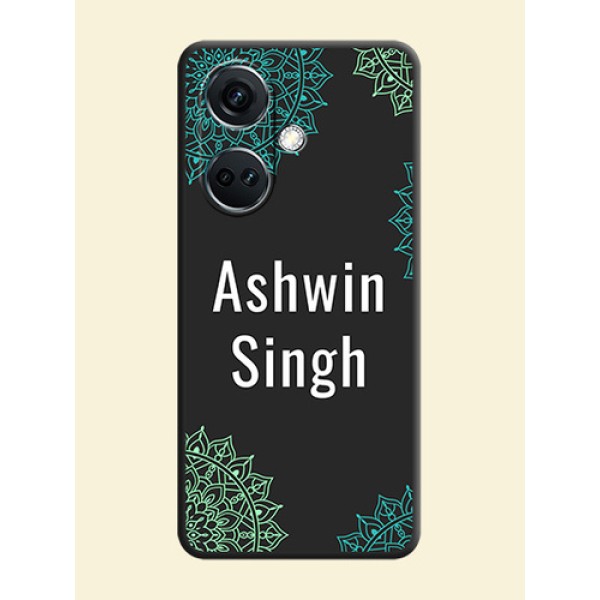 Your Name with Floral Design on Space Black Custom Soft Matte Back Cover - OnePlus Nord CE 3 5G Your Name with Floral Design on Space Black Custom Soft Matte Back Cover - OnePlus Nord CE 3 5G