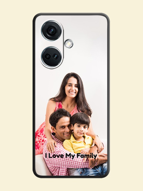 Full Single Pic Upload With Text On Space Black Personalized Soft Matte Phone Covers - OnePlus Nord CE 3 5G