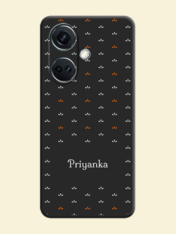Simple Pattern With Custom Text On Space Black Personalized Soft Matte Phone Covers - OnePlus Nord CE 3 5G