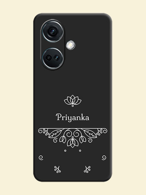 Lotus Garden Custom Text On Space Black Personalized Soft Matte Phone Covers - OnePlus Nord CE 3 5G