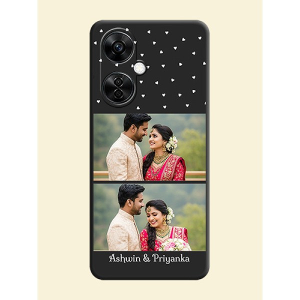 Miniature Love Symbols with Name on Space Black Custom Soft Matte Back Cover - Nord CE 3 Lite 5G Miniature Love Symbols with Name on Space Black Custom Soft Matte Back Cover - Nord CE 3 Lite 5G