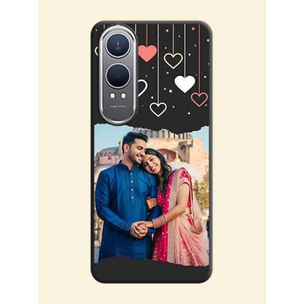 Love Hangings with Splash Wave Picture On Space Black Custom Soft Matte Mobile Back Cover - OnePlus Nord CE 4 Lite 5G