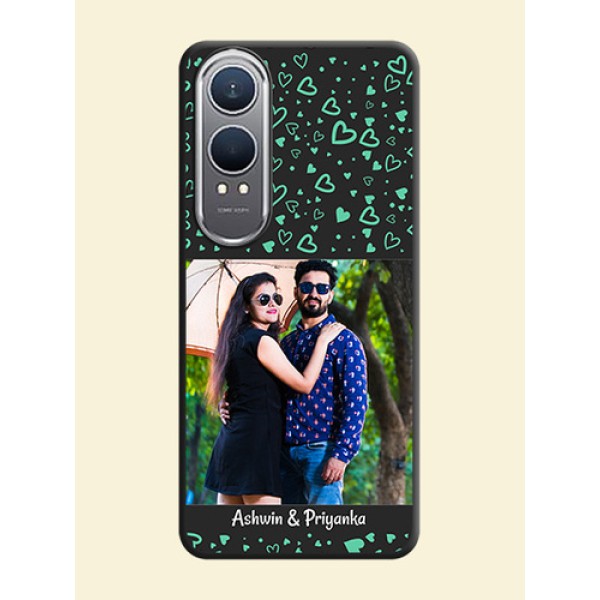 Sea Green Indefinite Love Pattern on Photo On Space Black Custom Soft Matte Mobile Back Cover - OnePlus Nord CE 4 Lite 5G Sea Green Indefinite Love Pattern on Photo On Space Black Custom Soft Matte Mobile Back Cover - OnePlus Nord CE 4 Lite 5G