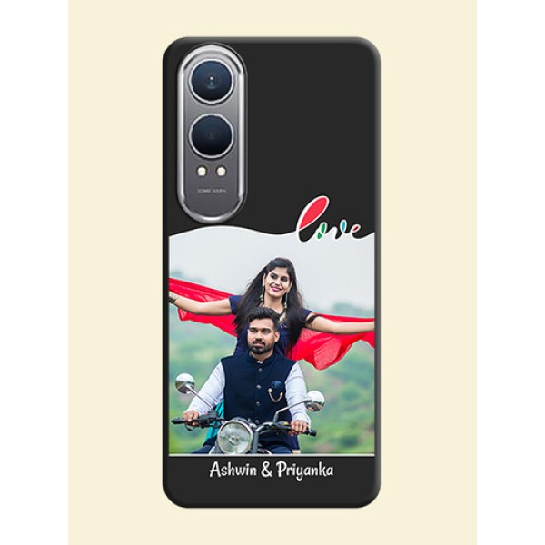 Fall in Love Pattern with Picture on Photo On Space Black Custom Soft Matte Mobile Back Cover - OnePlus Nord CE 4 Lite 5G Fall in Love Pattern with Picture on Photo On Space Black Custom Soft Matte Mobile Back Cover - OnePlus Nord CE 4 Lite 5G