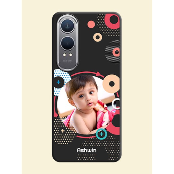 Multicoloured Round Image On Space Black Custom Soft Matte Mobile Back Cover - OnePlus Nord CE 4 Lite 5G Multicoloured Round Image On Space Black Custom Soft Matte Mobile Back Cover - OnePlus Nord CE 4 Lite 5G
