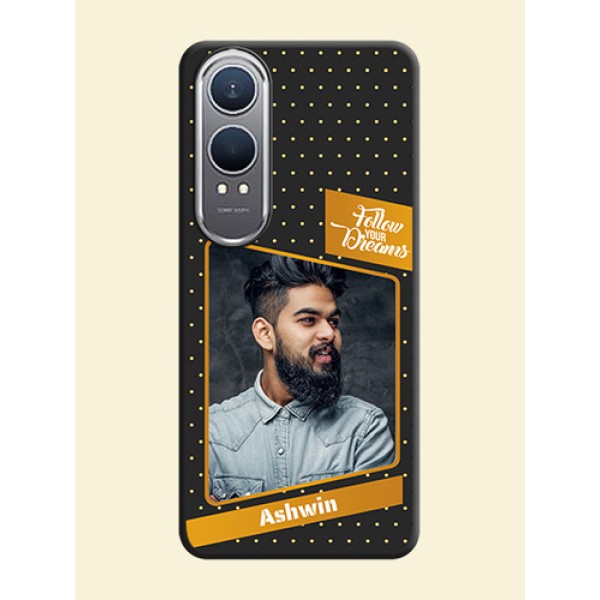Follow Your Dreams with White Dots On Space Black Custom Soft Matte Mobile Back Cover - OnePlus Nord CE 4 Lite 5G Follow Your Dreams with White Dots On Space Black Custom Soft Matte Mobile Back Cover - OnePlus Nord CE 4 Lite 5G