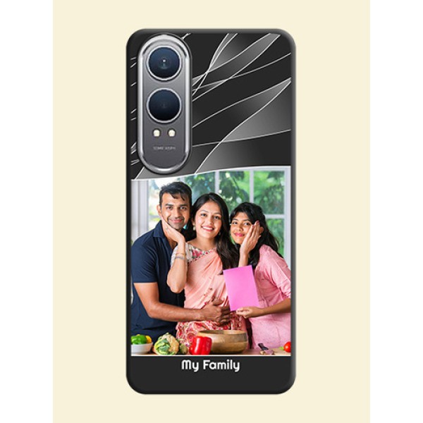 Mixed Wave Lines on Photo On Space Black Custom Soft Matte Mobile Back Cover - OnePlus Nord CE 4 Lite 5G