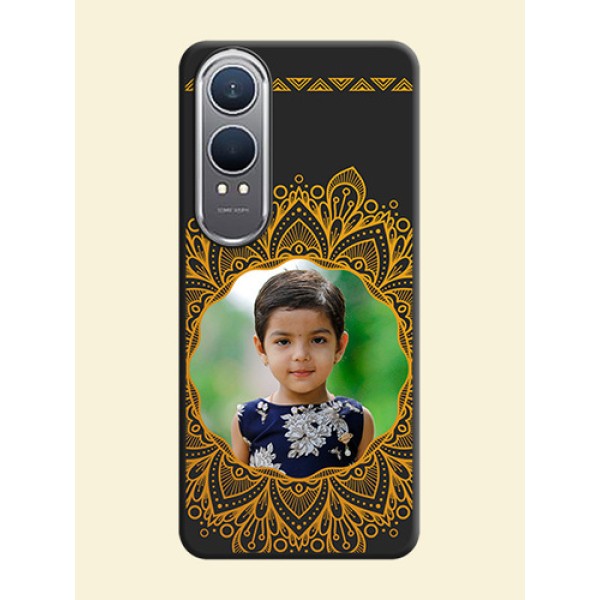 Round Image with Floral Design On Space Black Custom Soft Matte Mobile Back Cover - OnePlus Nord CE 4 Lite 5G Round Image with Floral Design On Space Black Custom Soft Matte Mobile Back Cover - OnePlus Nord CE 4 Lite 5G
