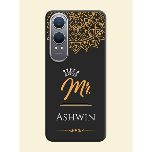 Mr Name with Floral Design On Space Black Custom Soft Matte Mobile Back Cover - OnePlus Nord CE 4 Lite 5G Mr Name with Floral Design On Space Black Custom Soft Matte Mobile Back Cover - OnePlus Nord CE 4 Lite 5G