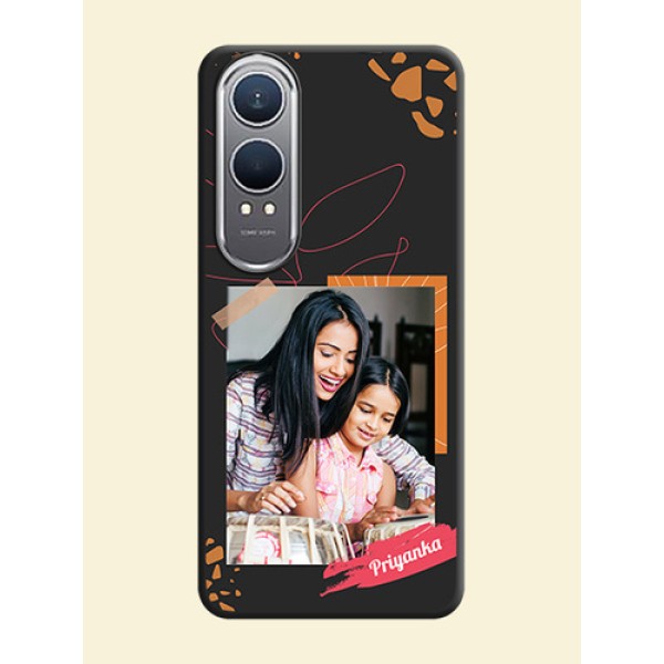 Orange Photo Frame On Space Black Custom Soft Matte Mobile Back Cover - OnePlus Nord CE 4 Lite 5G Orange Photo Frame On Space Black Custom Soft Matte Mobile Back Cover - OnePlus Nord CE 4 Lite 5G