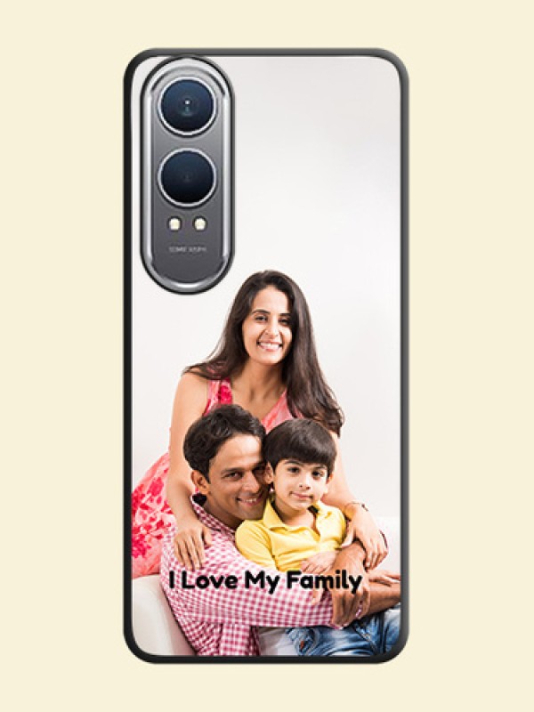 Full Single Pic Upload With Text On Space Black Custom Soft Matte Mobile Back Cover - OnePlus Nord CE 4 Lite 5G