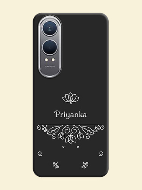 Lotus Garden Custom Text On Space Black Custom Soft Matte Mobile Back Cover - OnePlus Nord CE 4 Lite 5G