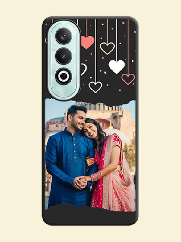 Love Hangings with Splash Wave Picture on Space Black Custom Soft Matte Phone Back Cover - OnePlus Nord CE 4
