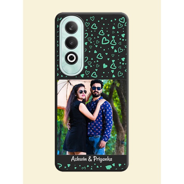Sea Green Indefinite Love Pattern - Photo on Space Black Soft Matte Mobile Cover - OnePlus Nord CE 4 Sea Green Indefinite Love Pattern - Photo on Space Black Soft Matte Mobile Cover - OnePlus Nord CE 4