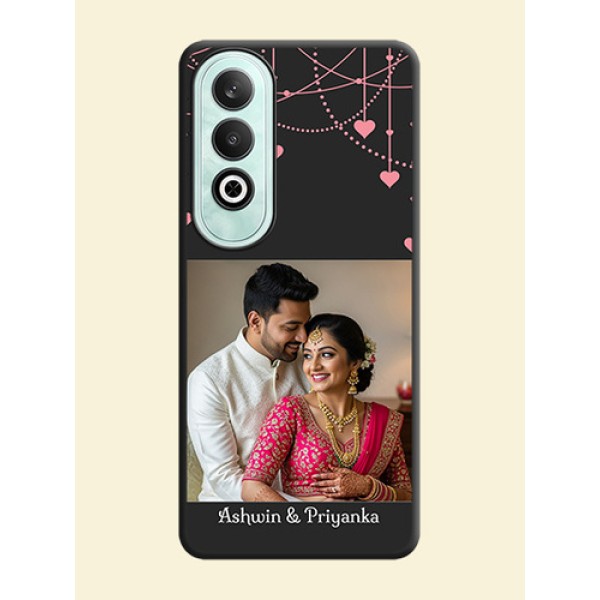 Pink Love Hangings with Text on Space Black Custom Soft Matte Back Cover - OnePlus Nord CE 4 Pink Love Hangings with Text on Space Black Custom Soft Matte Back Cover - OnePlus Nord CE 4