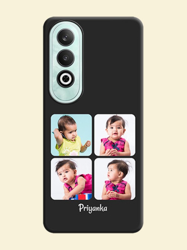 Floral Art with 6 Image Holder - Photo on Space Black Soft Matte Mobile Case - OnePlus Nord CE 4
