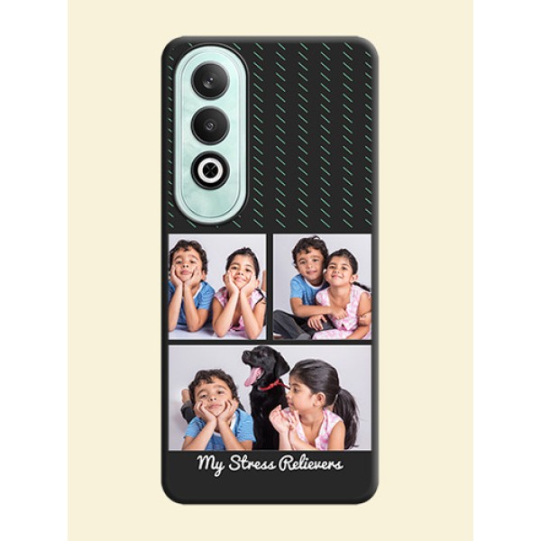 Cross Dotted Pattern with 2 Image Holder on Personalised Space Black Soft Matte Cases - OnePlus Nord CE 4 Cross Dotted Pattern with 2 Image Holder on Personalised Space Black Soft Matte Cases - OnePlus Nord CE 4