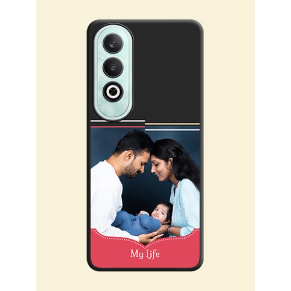 Classic Plain Design with Name - Photo on Space Black Soft Matte Phone Cover - OnePlus Nord CE 4