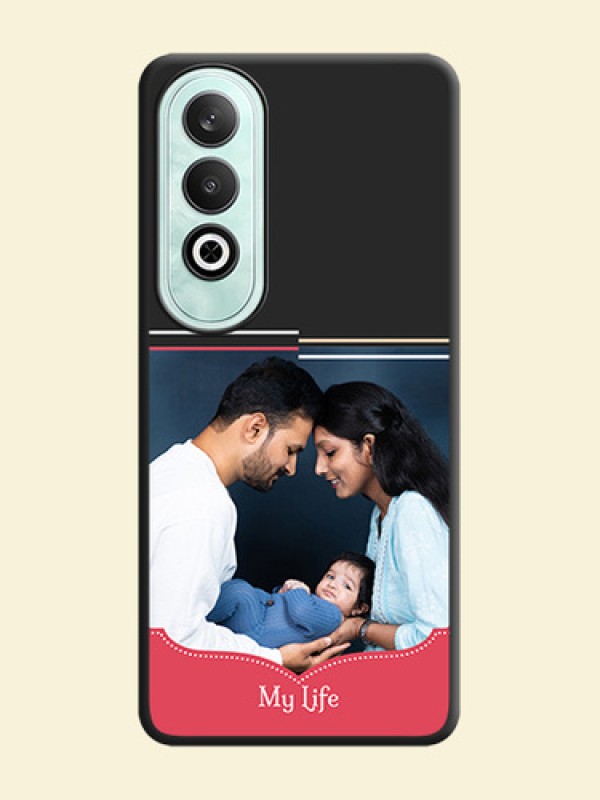 Classic Plain Design with Name - Photo on Space Black Soft Matte Phone Cover - OnePlus Nord CE 4