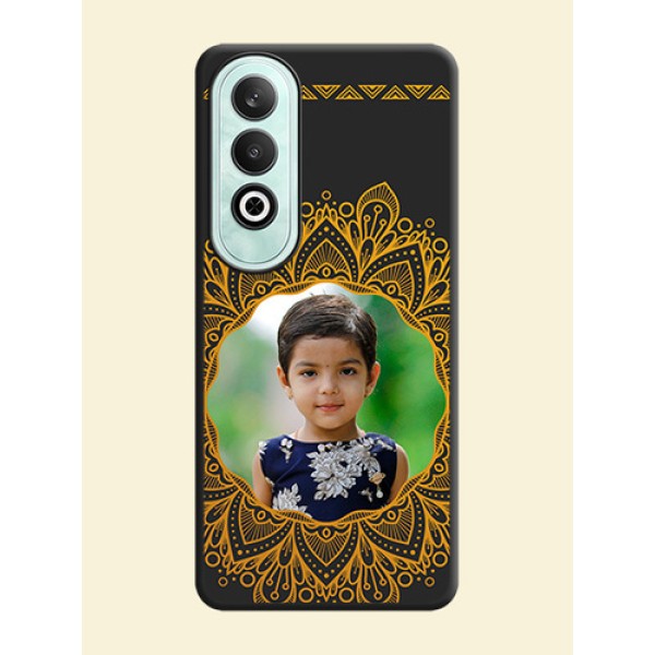 Round Image with Floral Design - Photo on Space Black Soft Matte Mobile Cover - OnePlus Nord CE 4 Round Image with Floral Design - Photo on Space Black Soft Matte Mobile Cover - OnePlus Nord CE 4