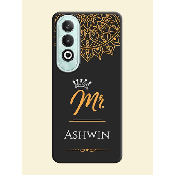 Mr Name with Floral Design on Personalised Space Black Soft Matte Cases - OnePlus Nord CE 4 Mr Name with Floral Design on Personalised Space Black Soft Matte Cases - OnePlus Nord CE 4