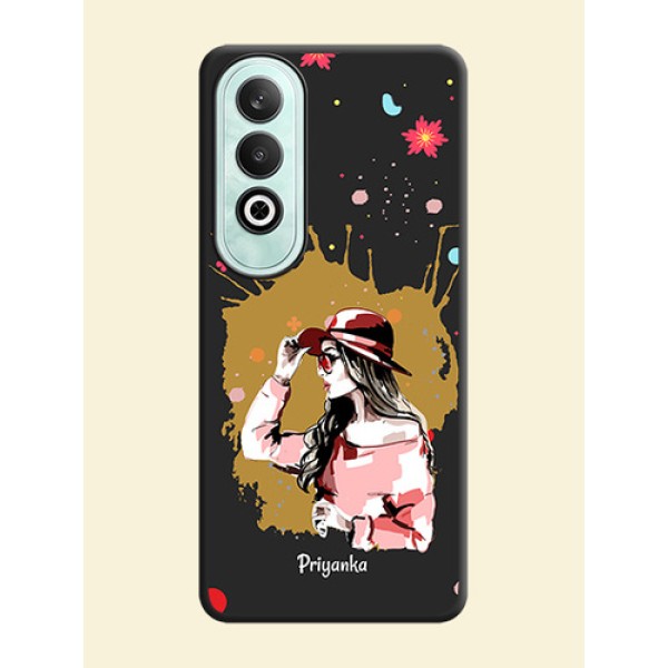 Mordern Lady With Color Splash Background With Custom Text On Space Black Personalized Soft Matte Phone Covers - OnePlus Nord CE 4 Mordern Lady With Color Splash Background With Custom Text On Space Black Personalized Soft Matte Phone Covers - OnePlus Nord CE 4