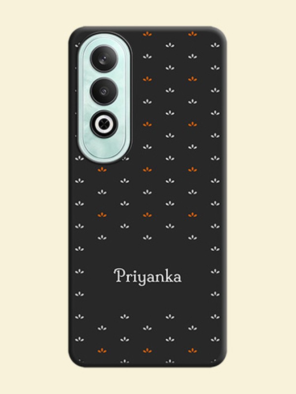 Simple Pattern With Custom Text On Space Black Personalized Soft Matte Phone Covers - OnePlus Nord CE 4