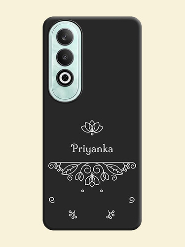 Lotus Garden Custom Text On Space Black Personalized Soft Matte Phone Covers - OnePlus Nord CE 4