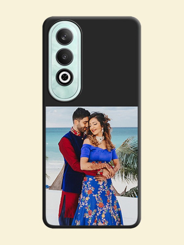 Image Upload With Space Black Color On Custom Soft Matte Mobile Back Cover - OnePlus Nord Ce 4