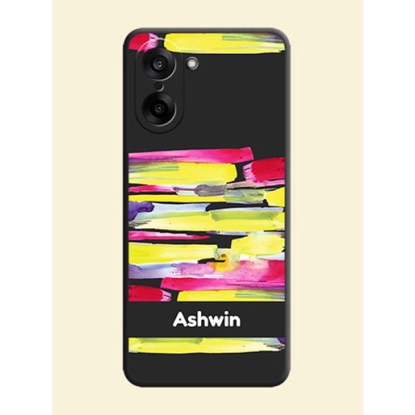 Brush Coloured On Space Black Custom Soft Matte Mobile Back Cover - OnePlus Nord CE 5 5G Brush Coloured On Space Black Custom Soft Matte Mobile Back Cover - OnePlus Nord CE 5 5G