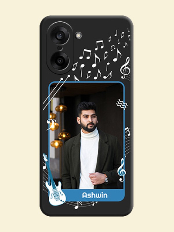 Musical Theme Design with Text on Photo On Space Black Custom Soft Matte Mobile Back Cover - OnePlus Nord CE 5 5G