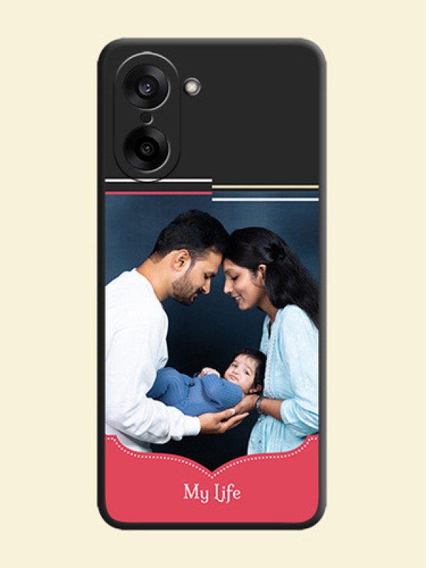 Classic Plain Design with Name On Space Black Custom Soft Matte Mobile Back Cover - OnePlus Nord CE 5 5G