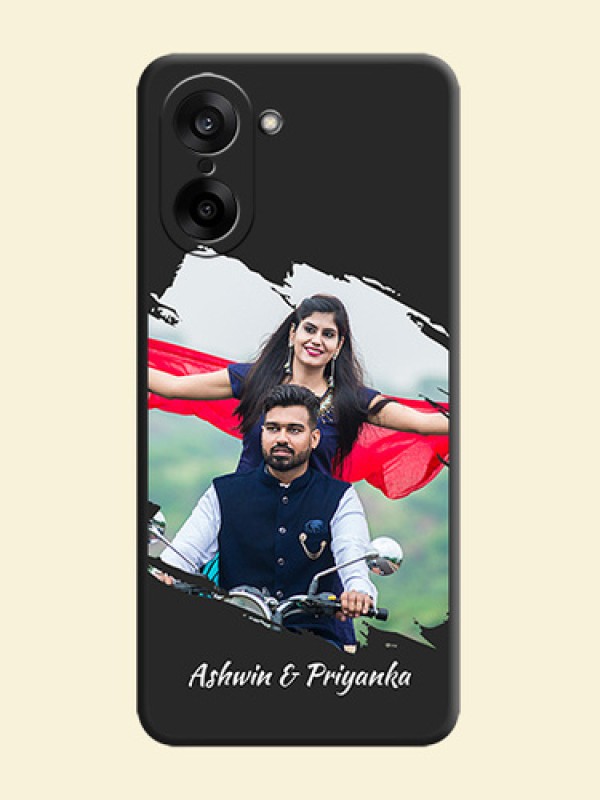 Grunge Brush Strokes on Photo On Space Black Custom Soft Matte Mobile Back Cover - OnePlus Nord CE 5 5G