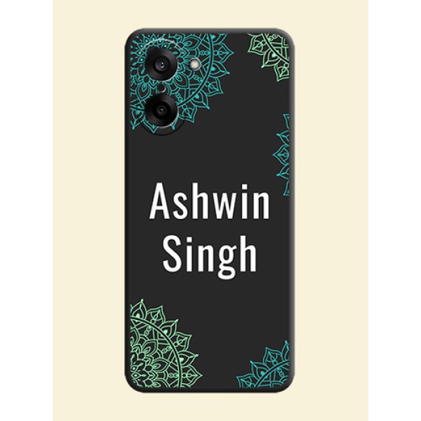 Your Name with Floral Design On Space Black Custom Soft Matte Mobile Back Cover - OnePlus Nord CE 5 5G Your Name with Floral Design On Space Black Custom Soft Matte Mobile Back Cover - OnePlus Nord CE 5 5G